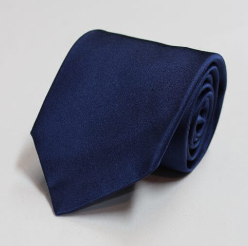 Formal Navy Blue Duchess Silk Tie