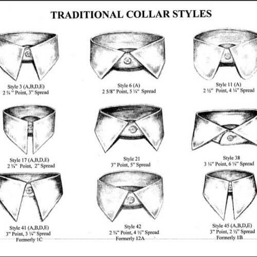 Traditional collar styles