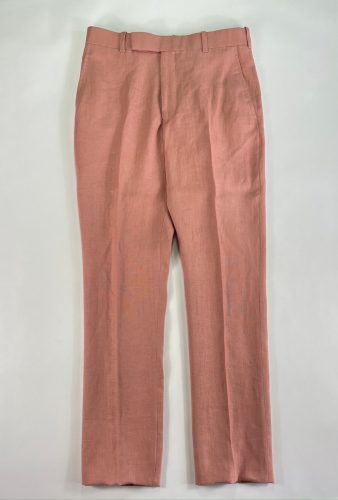 Full view of salmon dress pants