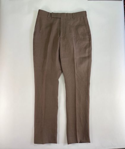 Full view of light brown dress pants