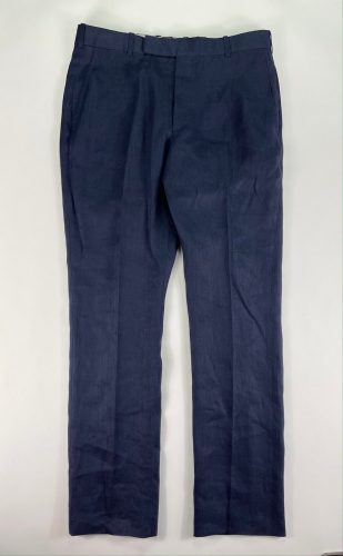 Full view of blue dress pants