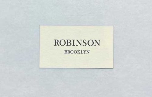Robinson Brooklyn business card