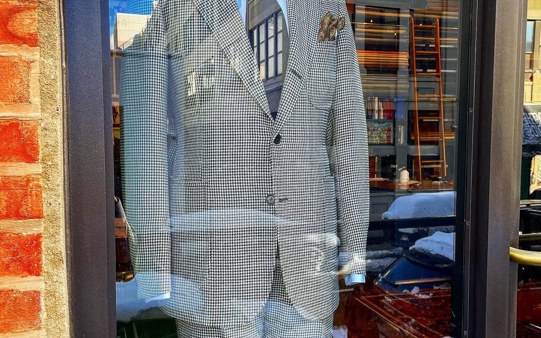 Full suit in the storefront window