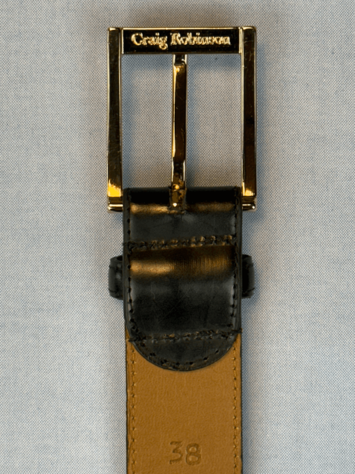 Classic Formal Black Leather Belt - Image 2